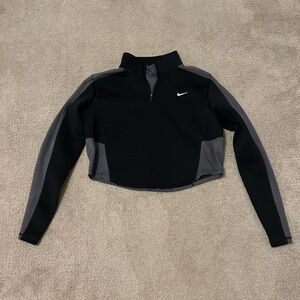 Nike Pro Cropped Mock Neck Top Size Medium